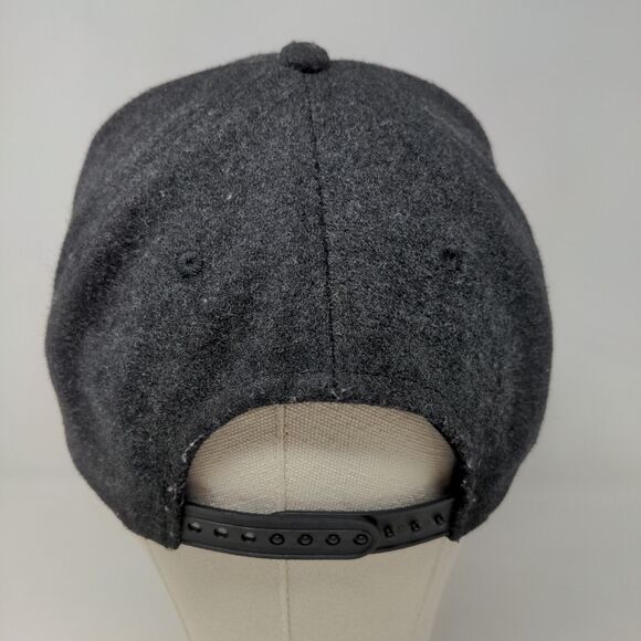 Unbranded Men's Snapback Hat Black Blank Knit Vent Holes Adjustable - Picture 5 of 6